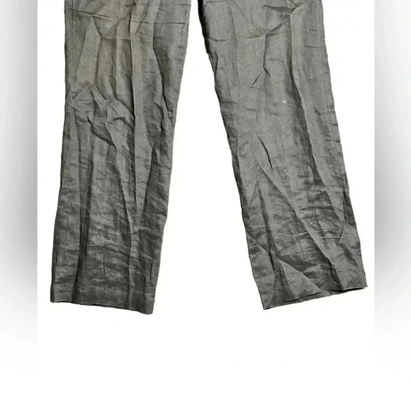 Sandro Womens Taupe Gray Linen Casual Wide Leg Pants Size 8 - Picture 3 of 6
